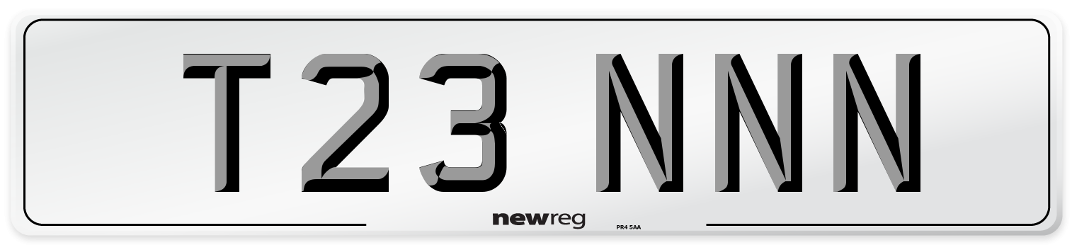 T23 NNN Number Plate from New Reg
